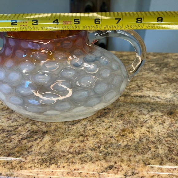 Victorian thumb print opalescent pitcher - Picture 6 of 10